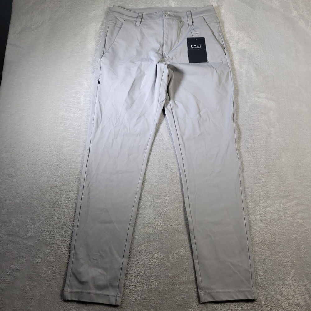 BYLT Everyday Pant 2.0 Mens 30x30.5 Storm Gray Technical Stretch Trouser MBP0185
